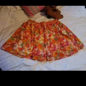 Pleated A-Line Mini Skirt